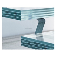 Verre laminé de 8mm 55. 66.2 44.2 6.38 10.38 6 8 16 12 13.52mm faible teneur en fer poli bord trempé triple verre feuilleté