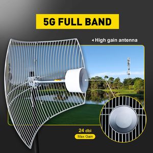 เสาอากาศภายนอกแบบกำหนดทิศทาง 4G/5G 24dBi รับสัญญาณ 698-3800MHz พร้อมตัวขยายสัญญาณ Q38 ตัวป้อนสัญญาณเสาอากาศ 5G Q38 - Product Image 3
