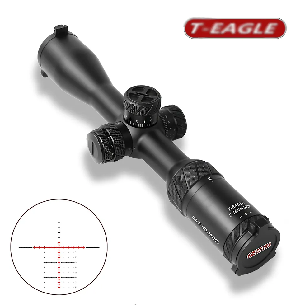 卸売T-EAGLE IMAX ED 2-16x44 SFIR高品質スコープ強い耐衝撃スコープライトレッドグリーン長距離光学サイト