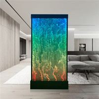 Décoration intérieure, mur de bulles en acrylique avec LED, lumières changeantes de couleur, télécommande sans fil, taille personnalisable, pour le sol