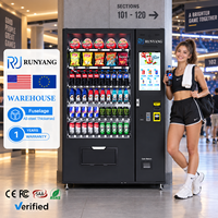 Distributeur automatique intelligent à écran tactile RUNYANG, personnalisé, à monnayeur, pour aliments et boissons