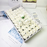Kunstmatige rozen bloemenkoppen 3-laags zeeprozen premium bruiloft decoratie bloemen meerdere kleuren zeeproos bloemenkoppen cadeaudoos