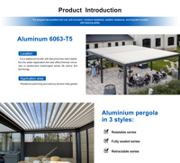 Pergola motorisée à lames orientables LFL Custom Luxury, en aluminium robuste, pour extérieur, avec éclairage LED, imperméable, pour jardin, patio ou pavillon.