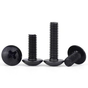 TM Black Oxide Phillips Head Flat Head Screws Large Flat Head Machine Screws Mushroom Head Class 8.8 Plain Carbon Steel - Product Image 1