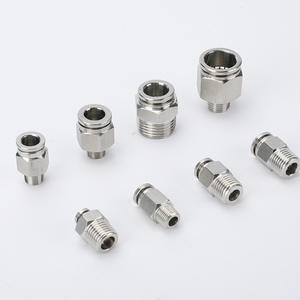 Connecteurs PC en acier inoxydable, raccords rapides pour tuyaux d'air avec raccords droits filetés, raccords pneumatiques à connexion rapide - Product Image 4