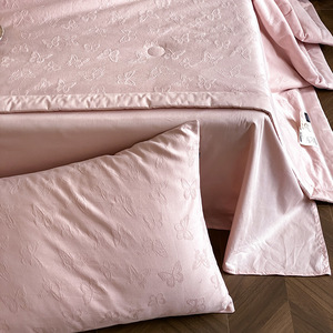 Parure de lit d'été en jacquard pur coton style princesse, 60 fils, 4 pièces, rafraîchissante pour climatisation, lavable en machine - Product Image 3