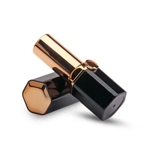 Kosmetik tabung lipstik hitam kosong, wadah tabung lipstik kosong mewah, tubo de batom dapat diisi ulang kotak kosong dan tabung - Product Image 1