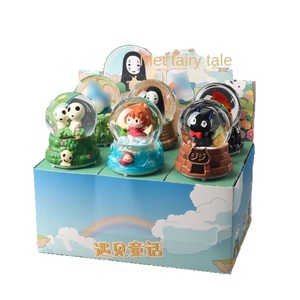 Figurines d'animation en résine sur le thème des contes de fées Studio Ghibli, boîte mystère, boule de cristal musicale lumineuse, décorations de bureau, objets de collection, cadeau - Product Image 5