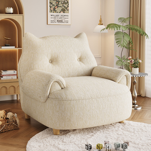Nuevo Sofá Individual con Orejas de Gato <span class=keywords><strong>2026</strong></span>, Sofá Perezoso para Espacios Pequeños, Sillón Individual para Dormitorio, Sala de Estar y Balcón - Product Image 1