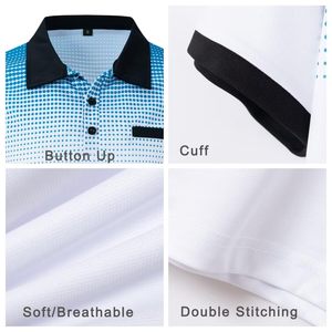 Camiseta de Manga Corta para Hombre, Efecto Seda Helada, Ultra Transpirable, Secado Rápido, Absorbe la Humedad, Poliéster/Algodón Estampado - Product Image 6