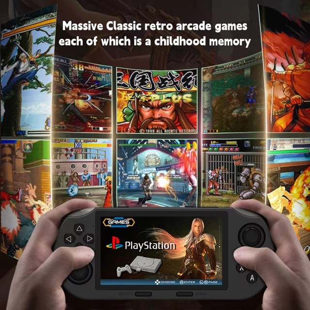 SF3000 Portable Video Music Handheld Game Console 4.5 Inch IPS Screen Support OTG Gamepad Retro Game Player for Kids Gift