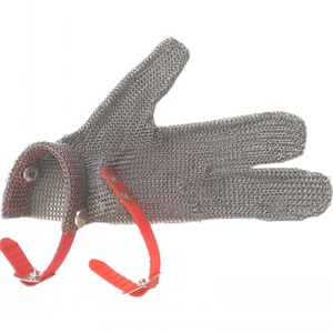 Guanti da Lavoro Protettivi in Acciaio Inox a Tre <span class=keywords><strong>Dita</strong></span> Anti-Taglio per Indumenti - Product Image 5
