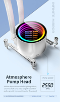 Gamer-X Alto rendimiento 360mm PWM Disipador de calor de aluminio CPU Enfriador líquido Silencioso ARGB Kit de refrigeración por agua Cojinete de cerámica inteligente