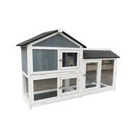 Design de luxe Grand abri en bois Maison pour petits animaux Chalet Clapier à lapins en bois