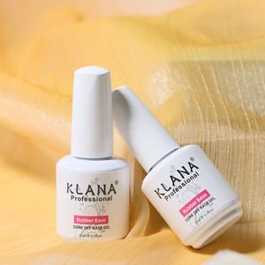 KLANA Wholesale Rubber Base <b>Coat</b> Professional Strong Adhesion Salon DIY <b>Clear</b> Gel Elastic Primer Rubber Base Gel for Nails - Product Image 5