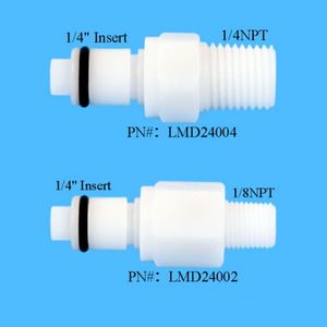 Acetal 1/4 "1/8" NPT Chủ Đề tự nhiên POM Nam Nữ Ống nối nhanh chóng kết nối phù hợp Inline chất lỏng ngắt kết nối khớp nối - Product Image 4
