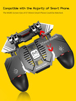 Controlador de Juego Móvil MEMO AK77, Joystick con Botones de Disparo Integrados de Seis Dedos, Gatillos L1 R1