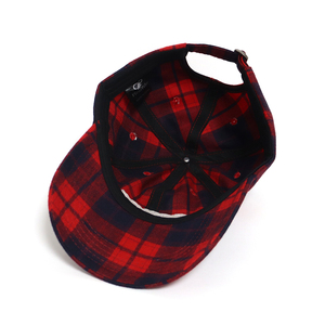 Vente en gros de couvre-chef de Noël rétro à carreaux multicolores 6 panneaux avec logo personnalisé casquettes de baseball pour hommes et femmes - Product Image 5