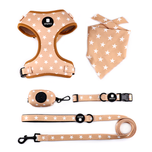 맞춤형 폴리에스터 네오프렌 강아지 하네스 세트 목줄 개인 맞춤 색상 통기성 편안한 낮은 MOQ OEM 공급업체 - Product Image 1