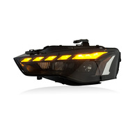 Conjunto de Faros Delanteros Bi-LED de Repuesto para Audi A5 2012-2016 con Señal de Giro Dinámica Secuencial DRL