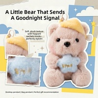 En gros, Chapeau de nuit Kawaii en peluche ours en peluche, doux, moelleux et parfumé, jouet en peluche, pendentif et décoration de sac à dos, cadeau surprise pour enfants