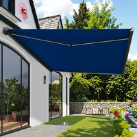 Auvent d'ombrage Cassette électrique magasin Protection contre la pluie solaire tente de toit rétractable auvent intelligent en aluminium de luxe extensible
