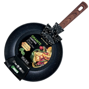 Poêle <span class=keywords><strong>à</strong></span> crêpes <span class=keywords><strong>à</strong></span> induction de luxe en granit et aluminium avec revêtement céramique antiadhésif pour cuisinière, avec couvercle - Product Image 6