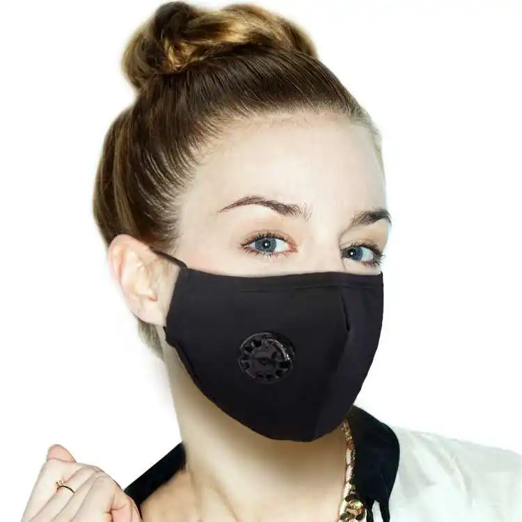 Facemasks Black Mouth Anti Fog Custom Fashion Cloth Fabric Face Mask Reusable Cotton Facemasks
