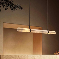Suspension en albâtre linéaire de style espagnol pour îlot de cuisine, salle à manger et comptoir de bar