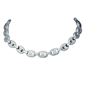 สร้อยข้อมือและสร้อยคอฮิปฮอปประดับเพชรโมอิสซาไนต์และเพทายสีขาวแบบกำหนดเอง ขายดี สำหรับผู้หญิงและผู้ชาย - Product Image 1