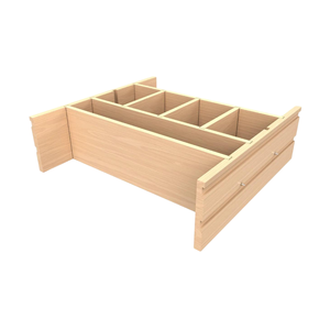 Organisateur d'ustensiles de cuisine contemporain, organisateur de cuillères en bois, facile à installer, insert de tiroir en bois - Product Image 6