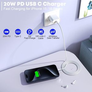 Kit de cargador de teléfono móvil Enchufe de EE. UU. PD 20W <span class=keywords><strong>Adaptador</strong></span> de corriente de pared de carga rápida con cable <span class=keywords><strong>USB</strong></span> tipo C de 1M <span class=keywords><strong>para</strong></span> iPhone 16/15 <span class=keywords><strong>iPad</strong></span> MacBook - Product Image 3