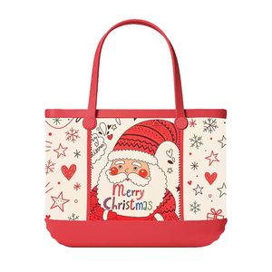 Bolsa de Playa Reutilizable de EVA con Impresión Personalizada, Bolsa de Mano Perforada con Logotipo Personalizado para Compras Navideñas, Eventos y Regalos - Product Image 1