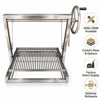 Insert de barbecue Santa Maria avec volant pour réglage de la hauteur, pour grillades au-dessus du feu de charbon ouvert