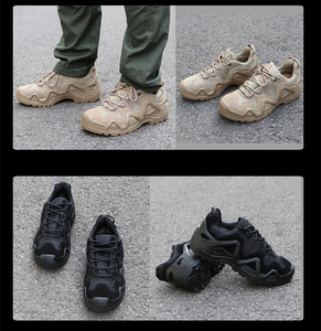 <span class=keywords><strong>Bottes</strong></span> tactiques super légères pour hommes, noires, imperméables, respirantes, <span class=keywords><strong>avec</strong></span> <span class=keywords><strong>fermeture</strong></span> <span class=keywords><strong>éclair</strong></span> latérale, style bout ouvert, semelle en caoutchouc, toutes saisons - Product Image 2