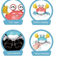 YT Wholesale Jouet pour bébé crabe électrique fuyard, animal rampant et marchant avec projection, à commande vocale et capteur