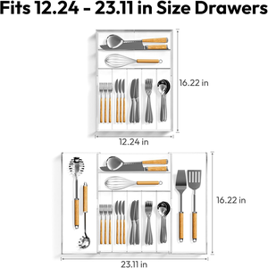 Organisateur <span class=keywords><strong>de</strong></span> <span class=keywords><strong>tiroir</strong></span> <span class=keywords><strong>de</strong></span> cuisine extensible pour couverts et ustensiles, plateau à couverts en acrylique transparent réglable pour <span class=keywords><strong>tiroir</strong></span> <span class=keywords><strong>de</strong></span> bureau - Product Image 2