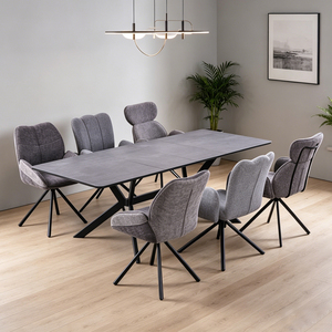 Échantillon Gratuit - <span class=keywords><strong>Table</strong></span> de Salle à Manger Rectangulaire <span class=keywords><strong>Extensible</strong></span> de Luxe Moderne <span class=keywords><strong>Scandinave</strong></span> en MDF pour 8 Personnes, Meuble de Cuisine en provenance de Chine - Product Image 1
