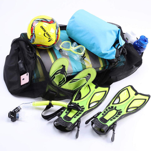 Túi Duffel Lưới Siêu Lớn Màu Đen Có Thể Gập Lại Túi Tập Thể Dục Đi Biển Bơi Lặn Có Ống Thở - Product Image 3