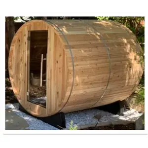 Hemlock-Gesamtheil Holz Kaminofen fass Sauna oval