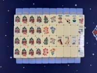 Jeu de Mahjong sur le thème du ski, personnalisé OEM, 160 pièces, tuiles blanches avec dos flocon de neige bleu, tuiles de Mahjong américaines en relief, vente en gros