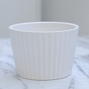 Maceta de cerámica sencilla con trompeta blanca, 8x5,5 cm, redonda, para jardinería y <span class=keywords><strong>suculenta</strong></span> - Product Image 3