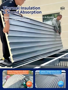 Paneles de Techo Compuestos de Aluminio, Aislantes de <span class=keywords><strong>Poliuretano</strong></span>, Impermeables, Resistentes al Fuego y Ecológicos, Estilo Europeo Moderno, para Sistemas Sándwich - Product Image 2