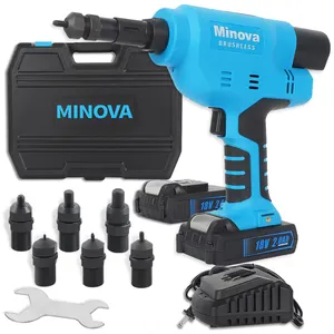 Sturdy Industrial MINOVA Brushless Handheld Cordless Rivet Nut Gun Tools Electric Battery Rivet Nut Gun