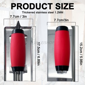 Lot de 2 outils en acier inoxydable pour cloisons sèches et béton, séparateur et outil de rayonnage pour bordures, rainurage et finition - Product Image 2