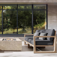Mobilier d'extérieur imperméable tout temps de Style nordique Villa ensemble pastoral canapé en teck de Patio canapé de jardin de cour personnalisé haut de gamme
