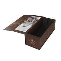 Caja de regalo portátil de lujo personalizada para vino, alcohol y bebidas, presentación Premium para whisky, Soda y tequila con laminación mate