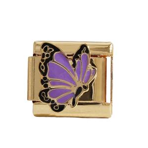 Bracelet modulaire avec breloques papillon dorées, bijoux détachables à faire soi-même, cadeau unisexe - Product Image 5