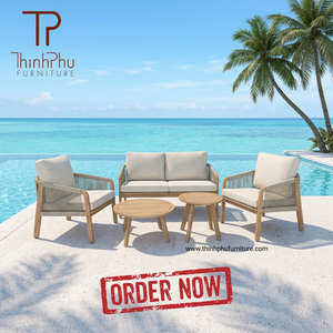 Luxury Contemporary <b>Foldable</b> Acacia Wood Eco-friendly Teak Wood Frame <b>Outdoor</b> Furniture Set Garden Sofa Dining <b>Table</b> Chair for - Product Image 5