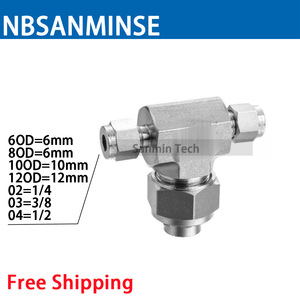 NBSANMINSE ข้อต่อสแตนเลสแบบอัดแรงดัน 316 สำหรับท่อแก๊สแรงดันสูง พร้อมตัวกรองทางเดียว สำหรับใช้ในห้องปฏิบัติการ - Product Image 3